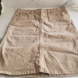 Gap Jeans Y2K Tan Corduroy A-line Pieced Skirt Size 2